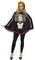 The Costume Center Black and White Poncho Women Adult Day of the Dead Costume - One Size